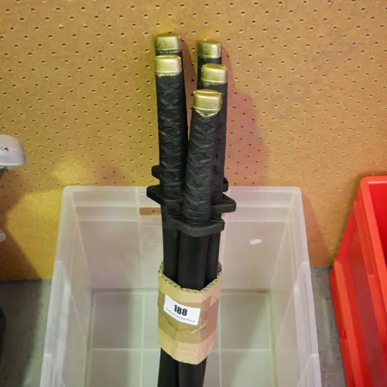 bundle of short katana swords