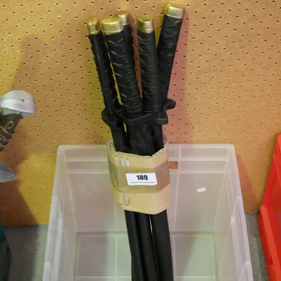 bundle of short katana swords