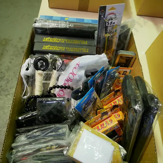 lucky dip box of assorted fantasy colllectables and toys