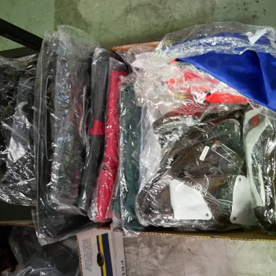 box of unopened costumes