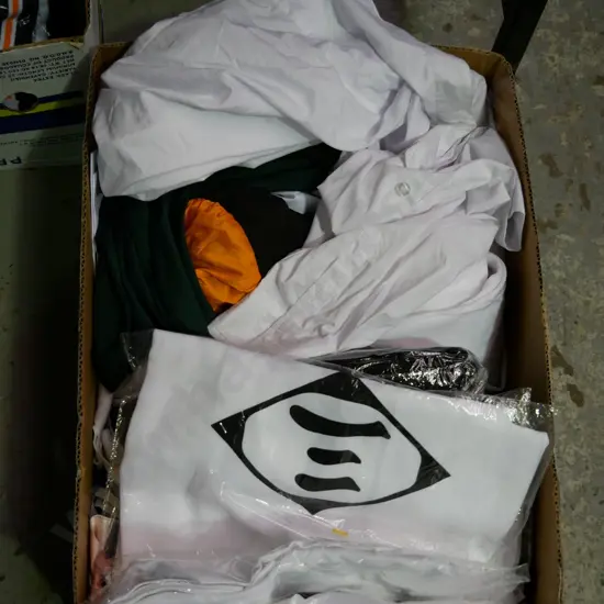 box of unopened costumes