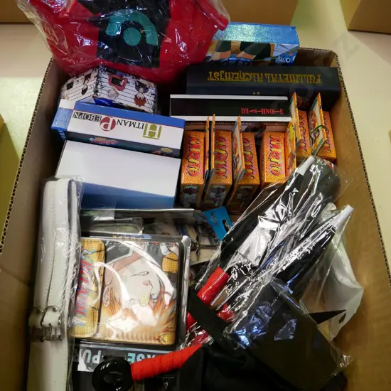 lucky dip box of assorted fantasy colllectables and toys