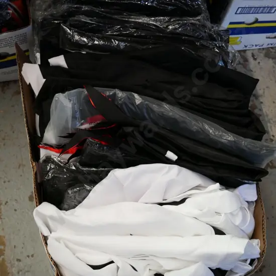 box of opened and unopened costumes