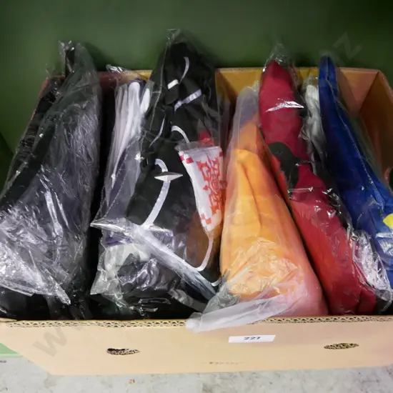 box of unopened costumes