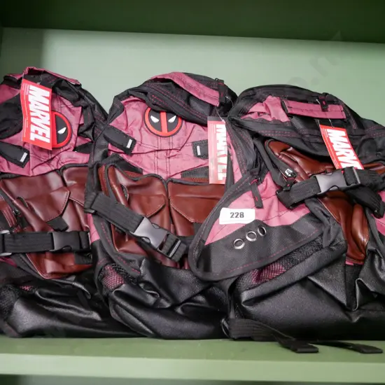 3 x Marvel Deadpool backpacks