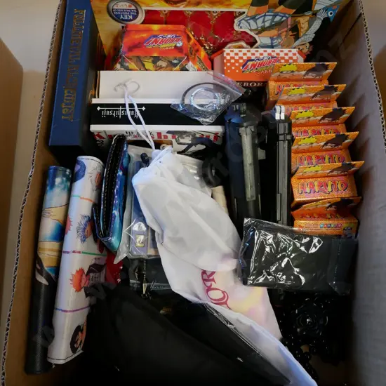 lucky dip box of assorted fantasy colllectables and toys