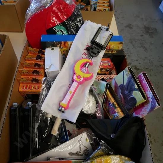 lucky dip box of assorted fantasy colllectables and toys