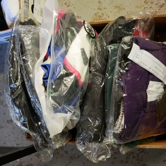 box of unopened costumes