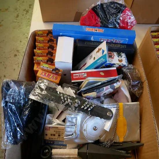 lucky dip box of assorted fantasy colllectables and toys