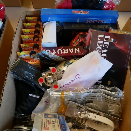 lucky dip box of assorted fantasy colllectables and toys