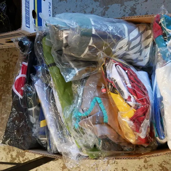 box of unopened costumes