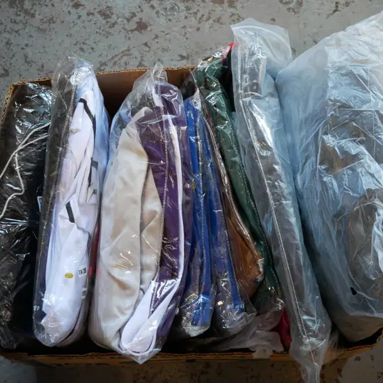 box of unopened costumes
