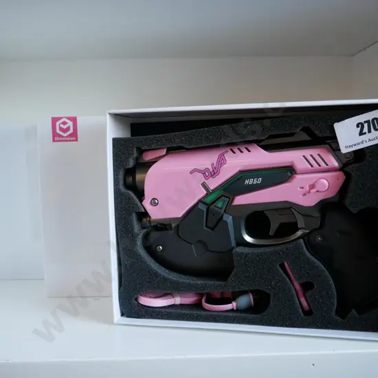 3 x Overwatch pink DVA power bank light guns