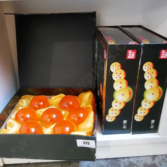3 boxes of large Dragon Ball Z crystal balls