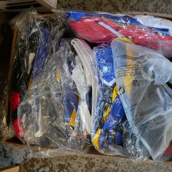 box of unopened costumes