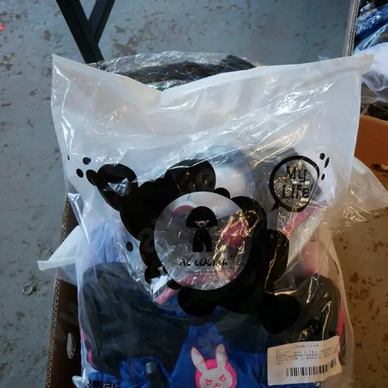 box of unopened costumes