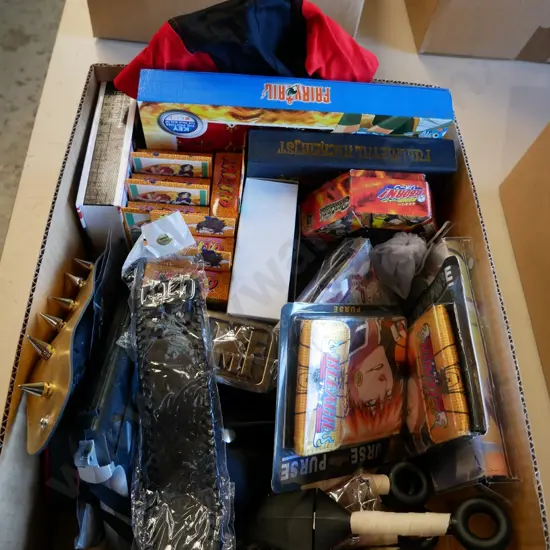 lucky dip box of assorted fantasy colllectables and toys