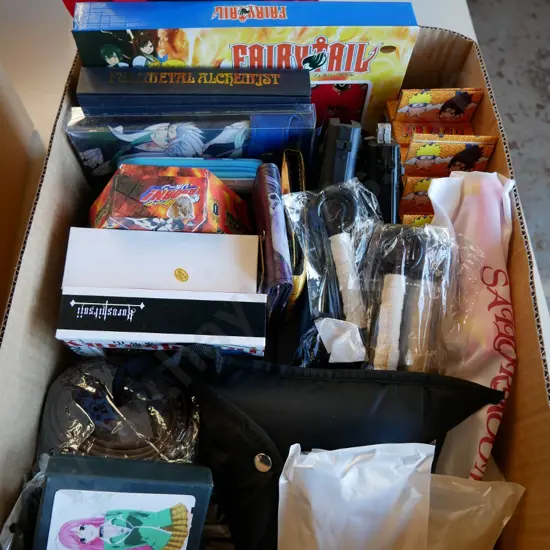 lucky dip box of assorted fantasy colllectables and toys
