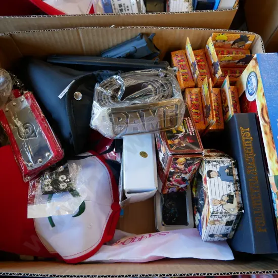 lucky dip box of assorted fantasy colllectables and toys