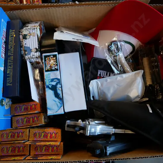 lucky dip box of assorted fantasy colllectables and toys