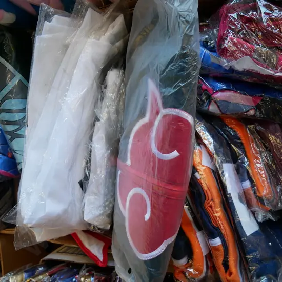 box of unopened costumes