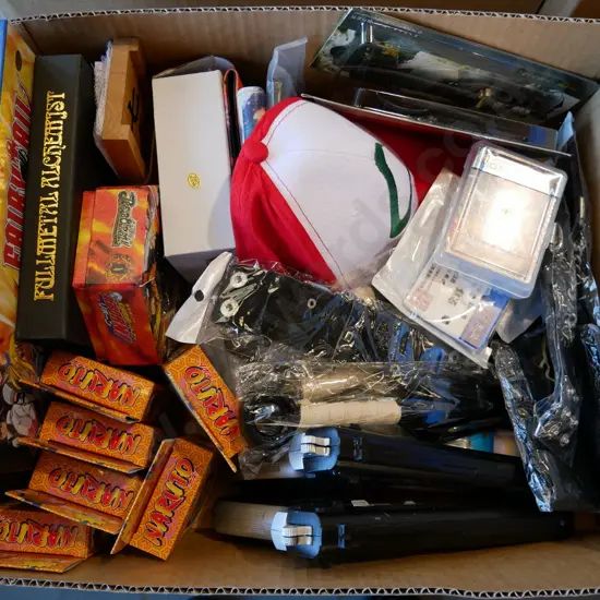 lucky dip box of assorted fantasy colllectables and toys