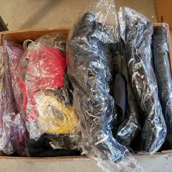 box of unopened costumes