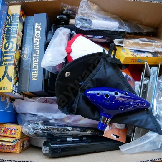 lucky dip box of assorted fantasy colllectables and toys