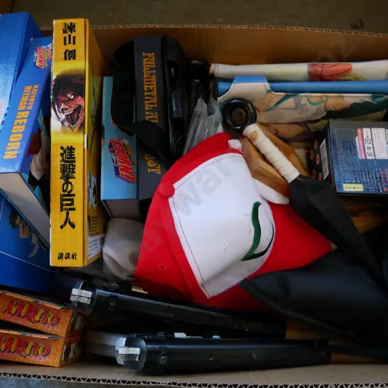 lucky dip box of assorted fantasy colllectables and toys