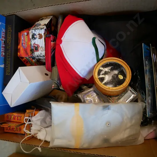 lucky dip box of assorted fantasy colllectables and toys