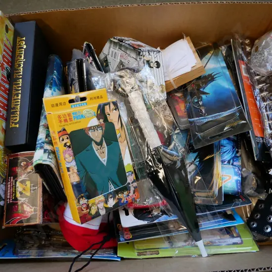 lucky dip box of assorted fantasy colllectables and toys