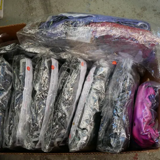 box of unopened costumes