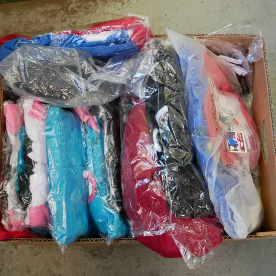 box of unopened costumes