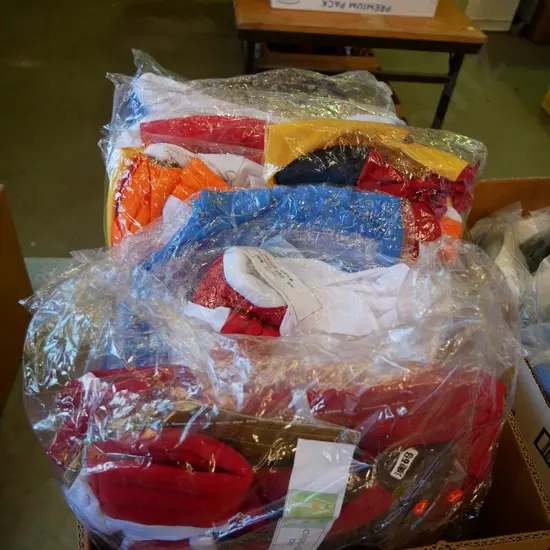 box of unopened costumes