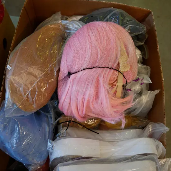 box of wigs