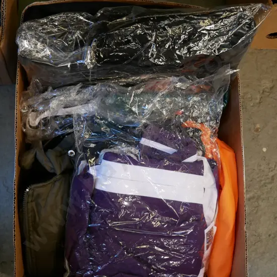 box of unopened costumes