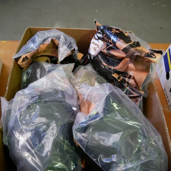 box of military style gas masks