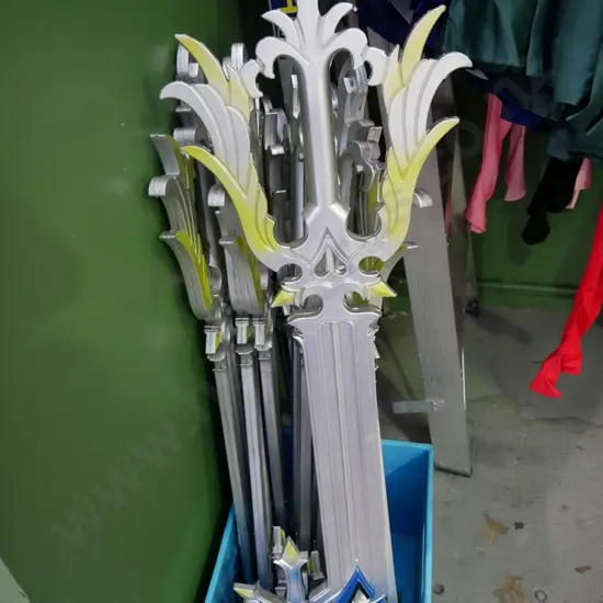 box of foam key swords