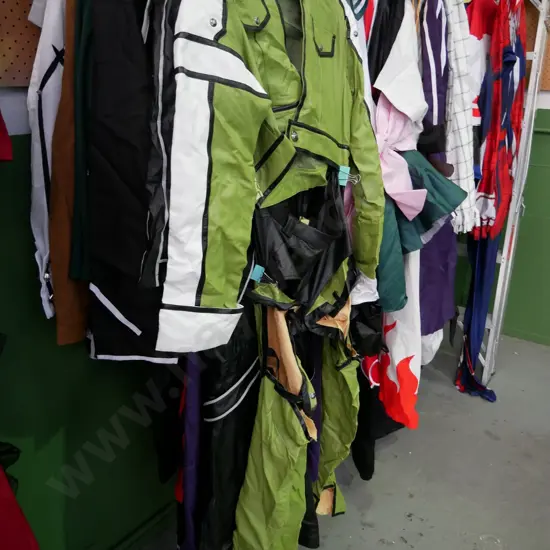 rack of assorted costumes