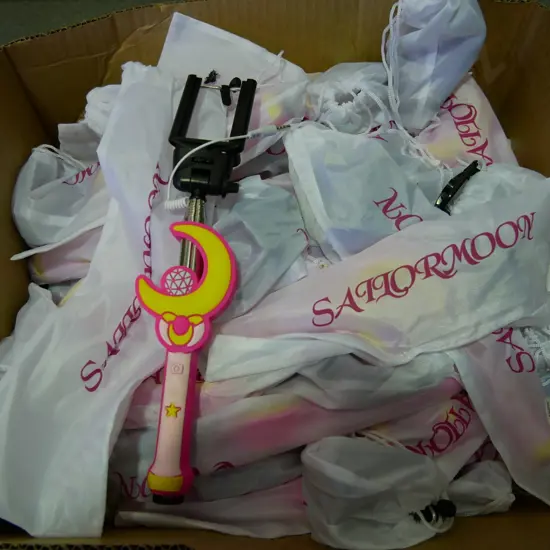 box of Sailor Moon extendable selfie sticks