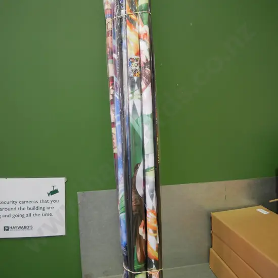 bundle of 10 wall hanging prints on scrolls