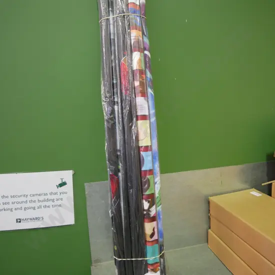 bundle of 10 wall hanging prints on scrolls