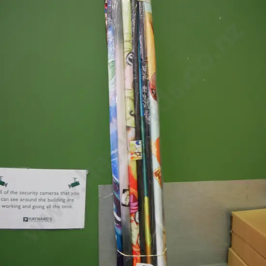 bundle of 10 wall hanging prints on scrolls