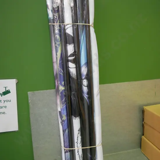 bundle of 10 wall hanging prints on scrolls