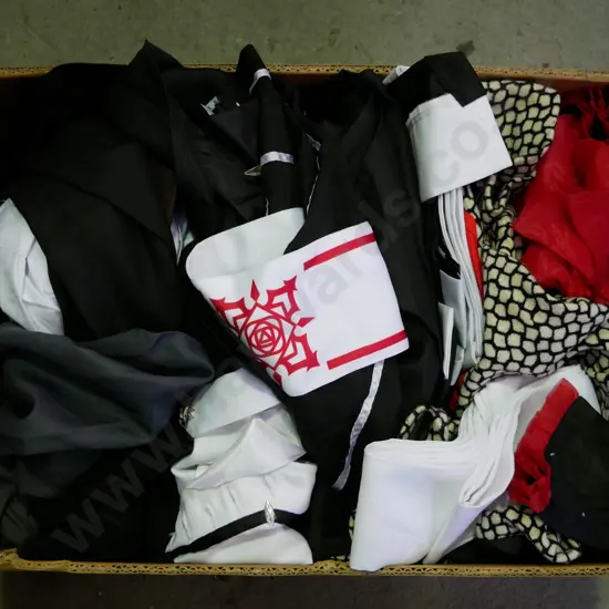 box of opened costumes