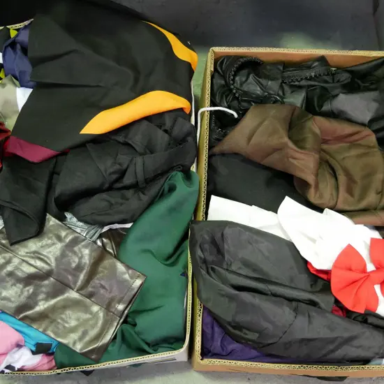 2 boxes of unopened costumes - red dots