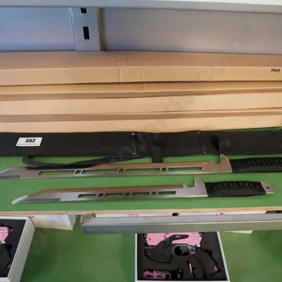 4 sets long and short ninja swords in sheath