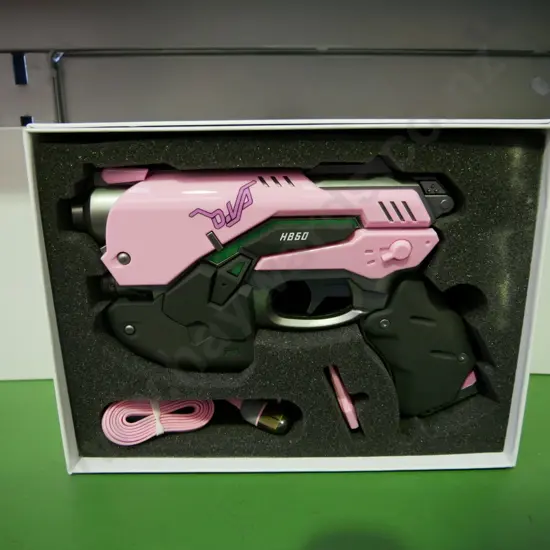 3 x Overwatch pink DVA power bank light guns
