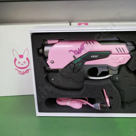 3 x Overwatch pink DVA power bank light guns