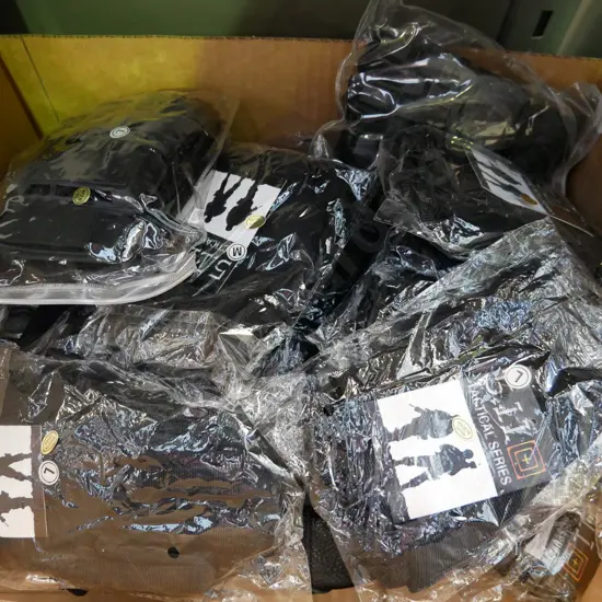 box of various military gloves